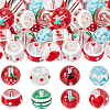 SUNNYCLUE 32Pcs 8 Styles Round Glass/Lampwork Round Beads GLAA-SC0002-44-1