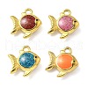 304 Stainless Steel Glitter Enamel Pendants STAS-D369-23G-1