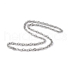 201 Stainless Steel Rope Chain Necklace for Men Women NJEW-I122-02P-1