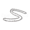 Non-Tarnish 201 Stainless Steel Rope Chain Necklace for Men Women NJEW-I122-02P-1
