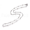 304 Stainless Steel Cable Chains/Satellite Chains Necklaces NJEW-L159-07A-P-2