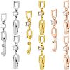 SUPERFINDINGS 9Pcs 3 Color Brass Extender Chain ZIRC-FH0001-11-1