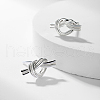 S925 Sterling Silver Knot Stud Earrings MU4772-3
