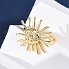 Brass Cuff Rings for Women RJEW-U047-07G-3