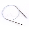 Steel Wire Stainless Steel Circular Knitting Needles and Random Color Plastic Tapestry Needles TOOL-R042-800x4.5mm-4