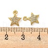 Rack Plating Brass Micro Pave Clear Cubic Zirconia Charms KK-Z045-12G-3