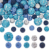Olycraft 100Pcs 5 Colors Polymer Clay Pave Rhinestone Beads RB-OC0001-10A-1