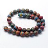 Synthetic Malachite Beads Strands G-I199-32-6mm-D-2
