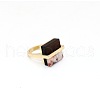 Alloy & Acrylic Finger Rings FS-WGBCC26-02-2