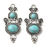 Tibetan Style Alloy Pave Imitation Turquoise Pendants FIND-NH0001-06AS-1