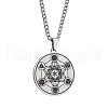Non-Tarnish Stainless Steel Flower of Life Metatron Angel Solomon Pendant Necklaces BU8279-2-1