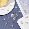 DICOSMETIC 18Pcs 3 Colors 304 Stainless Steel Stud Earring Findings STAS-DC0010-87-4