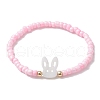 Glass Seed Beaded Stretch Bracelets BJEW-MZ00126-01-2