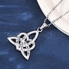 Trinity Knot 304 Stainless Steel Pendant Necklaces NJEW-H059-02P-2