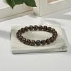 9mm Natural Bronzite Beads Stretch Bracelet for Men Women BJEW-JB07236-2