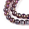 Electroplate Transparent Glass Beads Strands GLAA-T032-T6mm-AB19-3