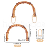 PP Plastic Half Round Bag Handle and Alloy U Shape Bag Ring FIND-WR0001-16-4