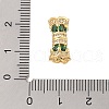 Rack Plating Brass Micro Pave Clear Cubic Zirconia Screw Clasps KK-S384-25G-02-3