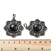 Synthetic Blue Goldstone & Brass Pendants G-K338-09AS-08-3