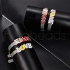 Spray Painted Zinc Alloy Slide Charms ALRI-WH0005-13D-5