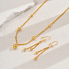 Alloy Round Beaded Necklace & Earring Set for Women's Party RA8718-1