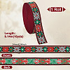   10 Yards Ethnic Style Polyester Jacquard Flower Ribbon OCOR-PH0004-86B-2