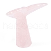 Natural Rose Quartz Whale Fishtail Figurines Statues for Home Office Desktop Feng Shui Ornament G-Q172-11A-2