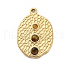 304 Stainless Steel Natural Tiger Eye Pendants STAS-H235-09G-02-1