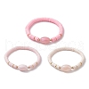 3Pcs 3 Color Polymer Clay Heishi Surfer Stretch Bracelets Set BJEW-JB10153-1