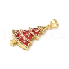 Brass Enamel Pendants KK-U044-01G-01-2