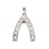 Brass Micro Pave Cubic Zirconia Pendants KK-V007-13P-1