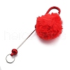 Aluminum Alloy Pom Pom Ball Beadable Keychain Bar HJEW-Q001-01C-2
