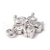 Eco-Friendly Rack Plating Brass Micro Pave Cubic Zirconia Charms KK-F835-14P-3