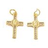 Brass Micro Pave Cubic Zirconia Pendants KK-C092-21F-G-1