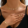 Brass Rhinestone Bracelets & Stud Earrings & Pendant Necklaces Sets FS-WG2806F-02-2