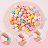 SUNNYCLUE 60Pcs UV Plating Iridescent Acrylic Beads MACR-SC0001-52-3