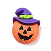 Pumpkin with Hat Opaque Resin Cabochons RESI-F031-02-2