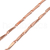 Brass Bar Link Chain Necklaces Making with Clasp KK-L209-034A-RG-1