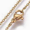 304 Stainless Steel Cable Chain Necklaces NJEW-F248-23A-G-2
