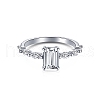 Mother's Day Rhodium Plated 925 Sterling Silver Finger Rings RJEW-A019-28B-01P-1