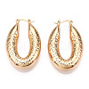 Brass Hoop Earrings EJEW-H301-07G-1