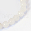 Natural White Jade Round Bead Strands X-G-E334-6mm-13-2