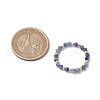 Natural Sodalite Beaded Stretch Rings for Women RJEW-JR00868-04-3