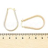 Brass Two Tone Hoop Earrings EJEW-B117-02-5