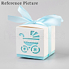 Hollow Stroller BB Car Carriage Candy Box wedding party gifts with Ribbons CON-WH0034-D04-4