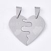 Non-Tarnish 201 Stainless Steel Split Pendants STAS-T048-10-1