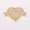Brass Micro Pave Cubic Zirconia Links ZIRC-E150-07G-1