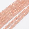 Natural Sunstone Bead Strands G-P270-2mm-27-1