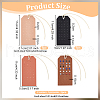 Olycraft 4Pcs 4 Colors Portable PU Leather Earring Display Cards EDIS-OC0001-04-2
