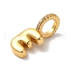 Brass Micro Pave Cubic Zirconia Pendants KK-K345-13E-G-2